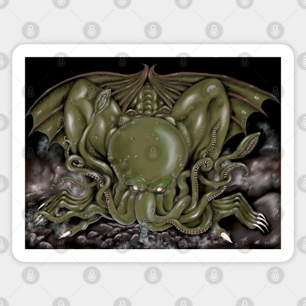 Cthulhu Sticker by HintermSpiegel